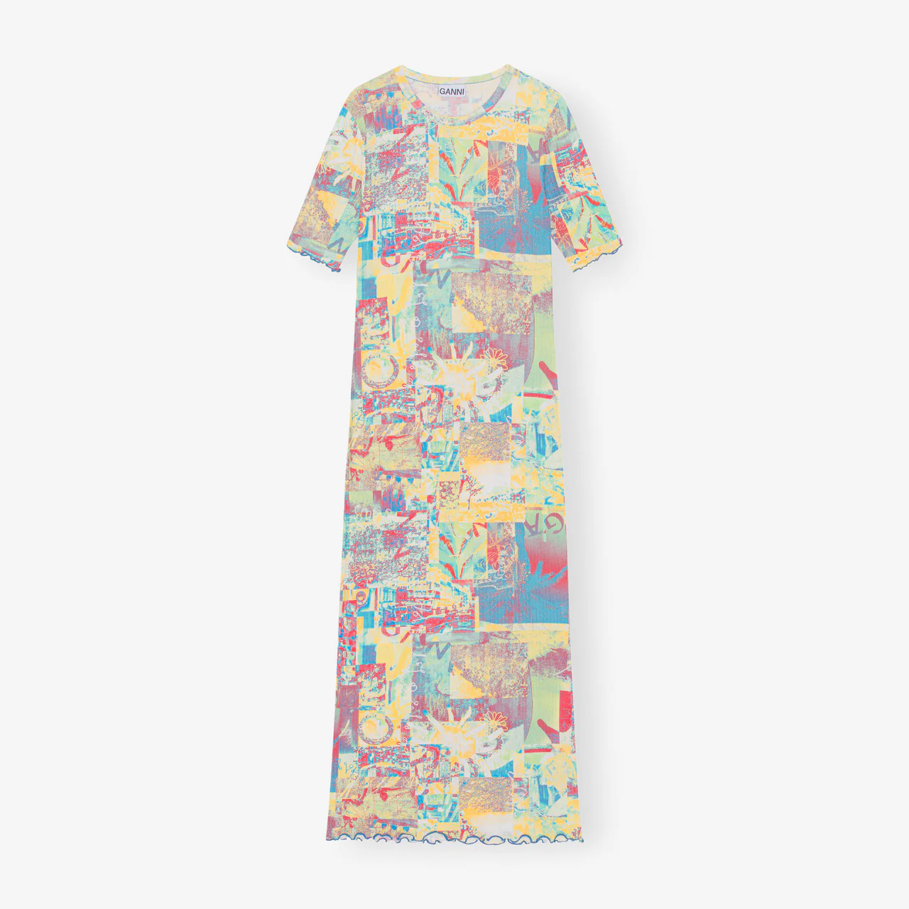 Printed Rib Jersey Maxi Dress