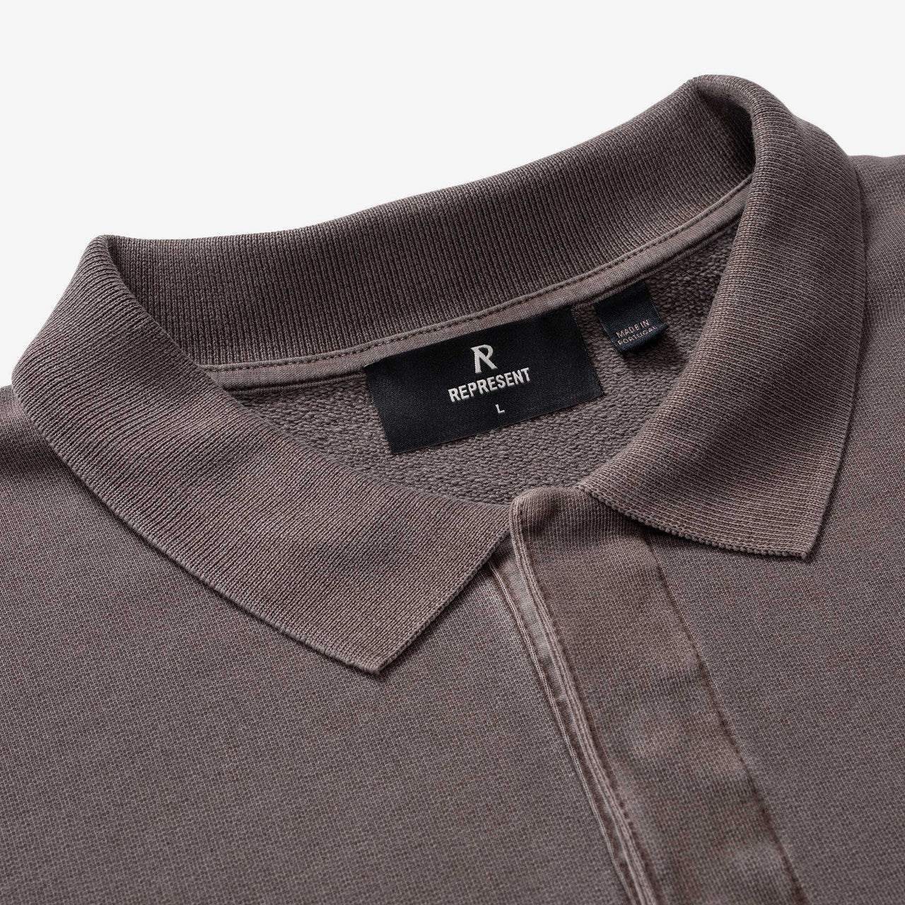 Represent Owners Club Long Sleeve Polo Sweat - Image 3