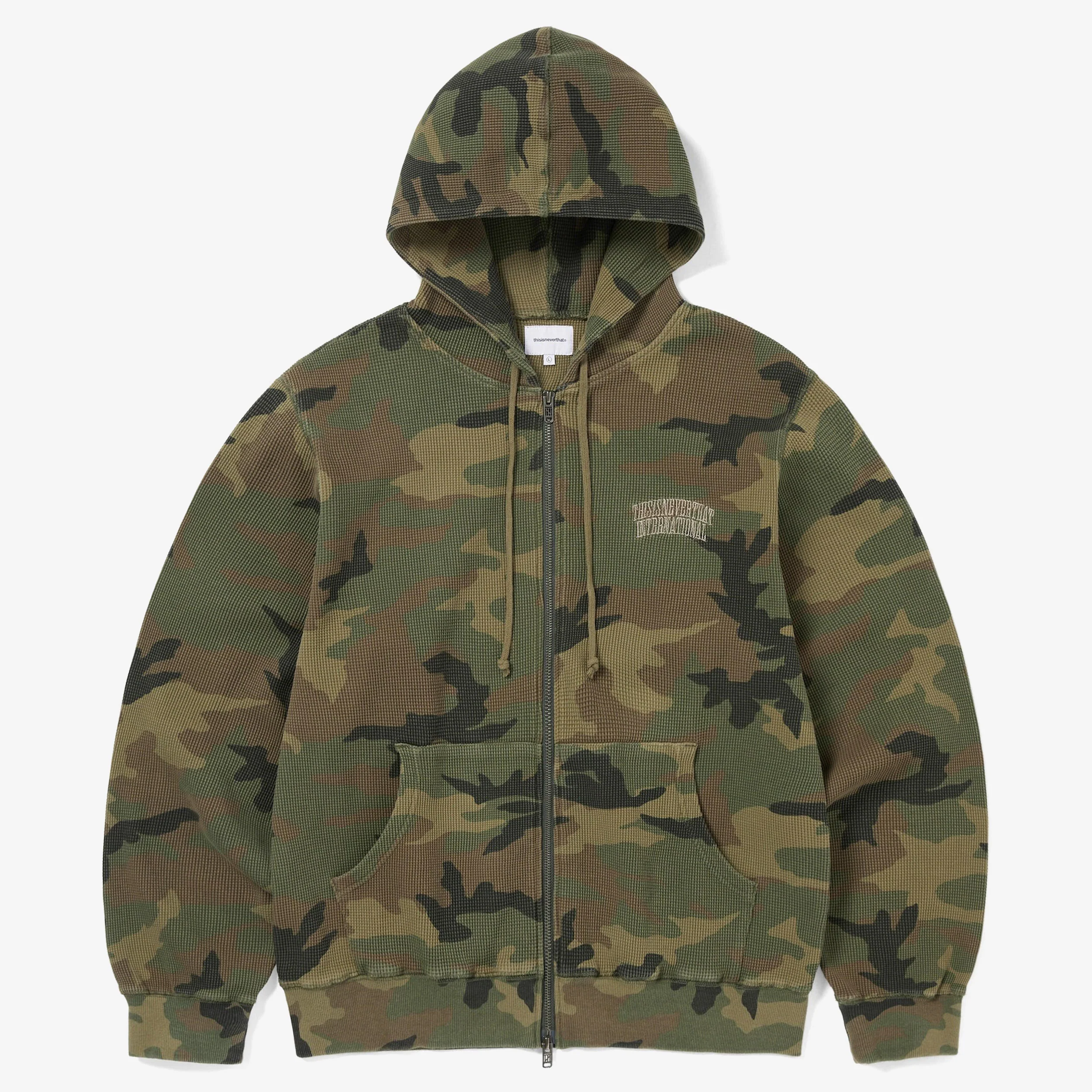 Camouflage Thermal Zip Up Hoodie
