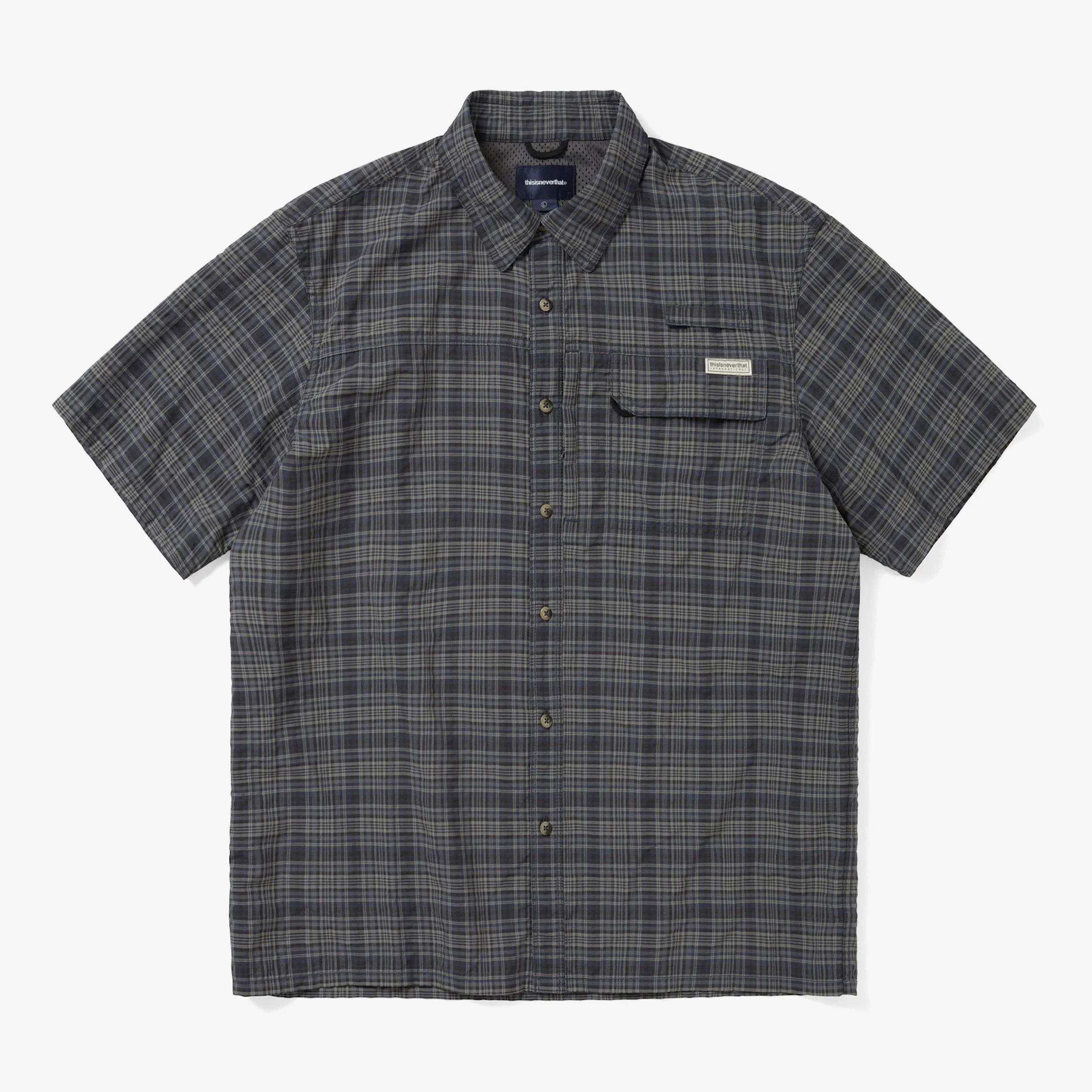 Plaid Short Sleeve Fishing Shirt
