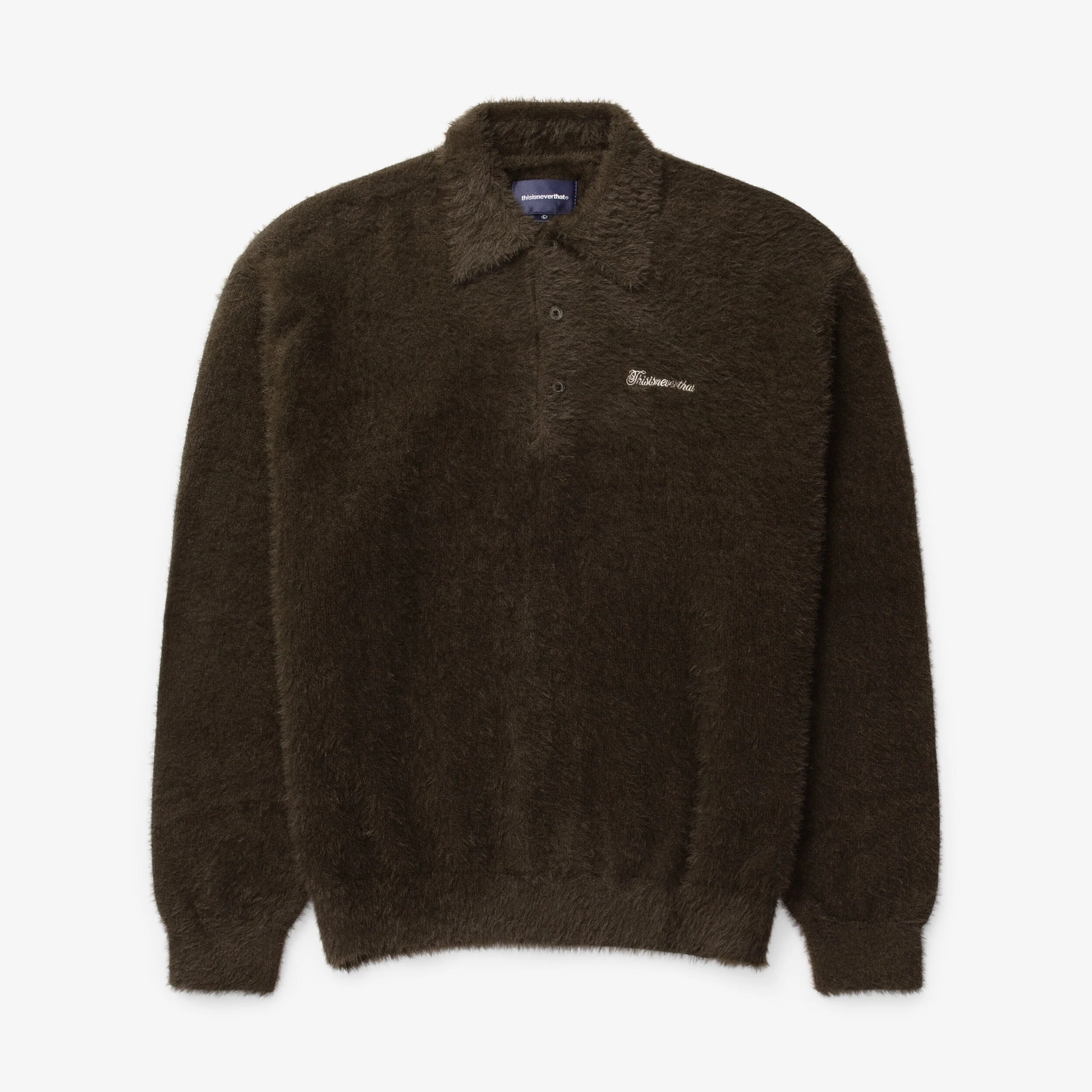SCT-Logo Shaggy Knit Polo